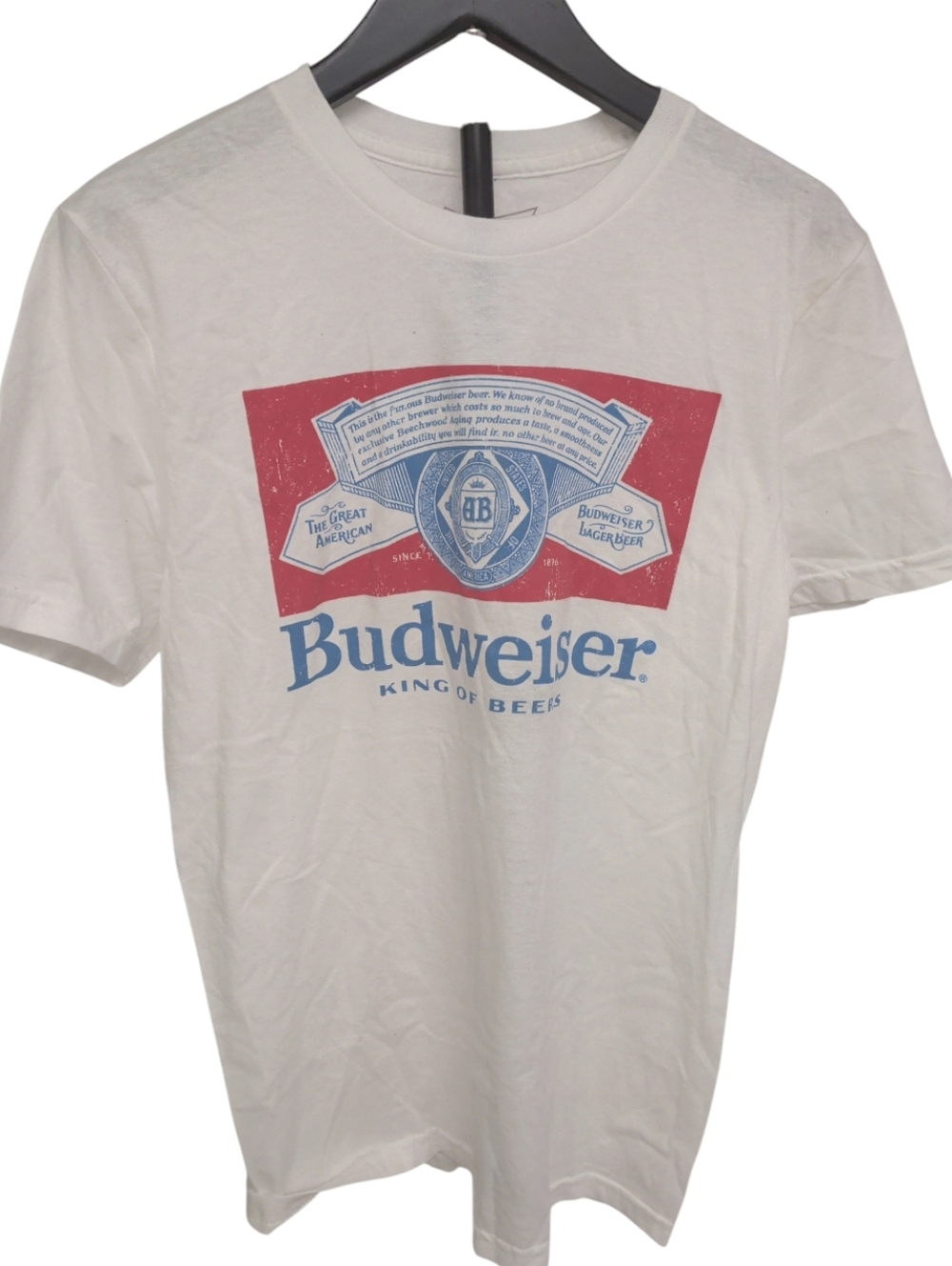 New Budweiser King Of Beer White Cotton Tee